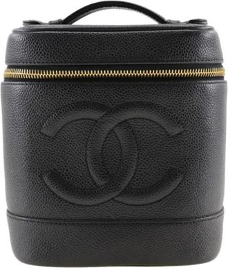 Chanel Tweedehands leren handtassen - Dames - Vintage Handtas - Zwart - ONE Size - Leer - Vintage