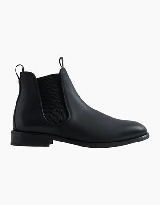 Hudson Mens LANGLEY MENS BLACK LEATHER CHELSEA BOOT - Size: 12