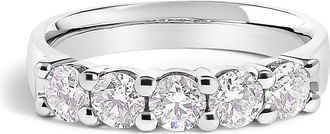 House of Brilliance 14K Gold 1.00 Cttw Diamond 5 Stone Band Ring