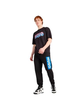 HUGO BOSS Mens Jogging Pants Nuram - Black Cotton - Size Medium