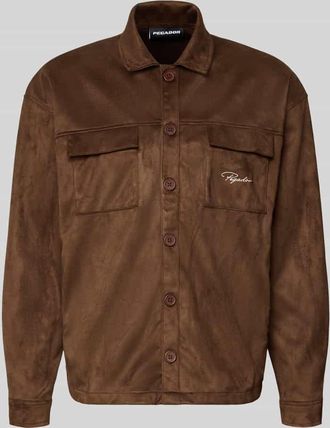 Pegador Relaxed Fit Hemdjacke mit Brusttaschen Modell Madikeri in Schoko, Gr&ouml;&szlig;e XXL