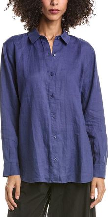 Eileen Fisher Classic Collar Linen Long Shirt