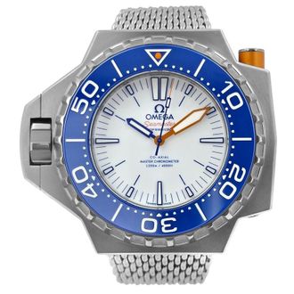 Omega Pre-owned Omega Seamaster Ploprof Automatic Chronometer White Dial Mens Watch 227.90.55.21.04.001
