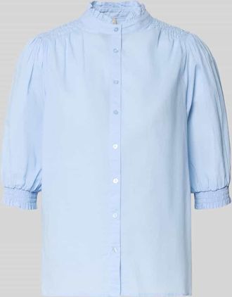 Soyaconcept Regular Fit Bluse mit Stehkragen Modell CALISTE in Hellblau, Gr&ouml;&szlig;e XXL