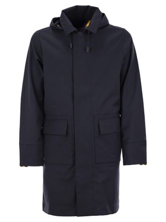 K-Way Poirol Jacket In Wool Blend Technical Fabric