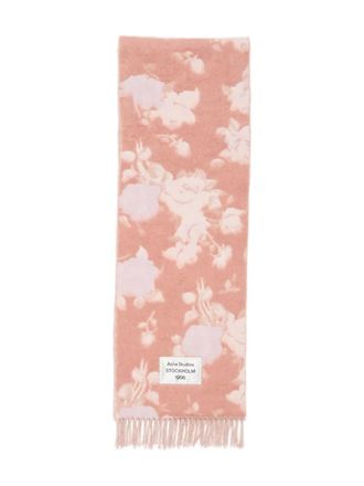 Acne Studios fringed scarf - unisex - Fabric - One Size - Pink