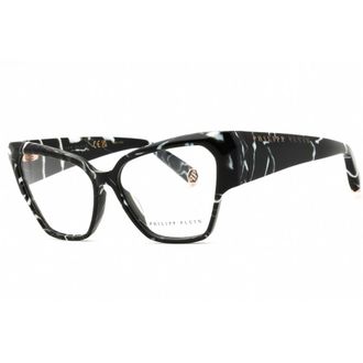 Philipp Plein Ladies Black Cat Eye Eyeglass Frames VPP100