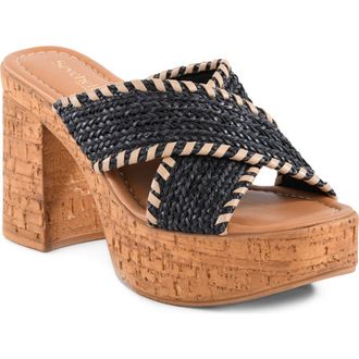 Seychelles Encore Platform Slide Sandal in Black at Nordstrom, Size 9.5