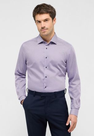 Eterna Langarmhemd ETERNA SLIM FIT, Herren, Gr. 41, Normalgr&ouml;ssen, lavender, Twill, 100% Baumwolle, schmal, Manschette, Hemden Langarmhemd, NON IRON (b&uuml;gelfr