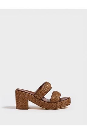 Marion Parke Amelia Platform | Nappa/Raffia in Dark Brown at Nordstrom, Size 37