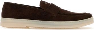 Prada Dark Brown Suede Loafers