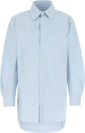 Bottega Veneta Womens Embroidered Cotton Oversize Shirt - Light Blue - Size EU 34 (Womens)