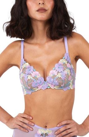 Playful Promises x Felicity Hayward Luna Embroidered Underwire Bra in Pastel at Nordstrom, Size 30E