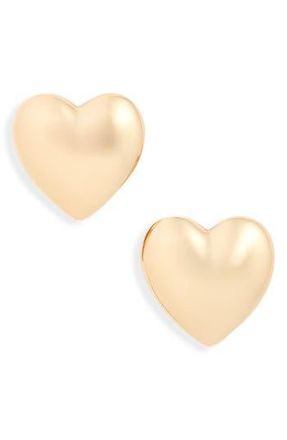 Open Edit Puffy Heart Stud Earrings in Gold at Nordstrom Rack