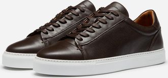 Oliver Sweeney Mens Almada Trainers in Dark Brown Leather - Size UK 11