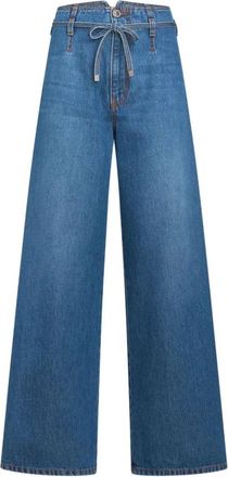 Etro Wide Leg Jeans - Dames - Loose Fit Jeans - Blauw - W26 - Katoen - Jeans