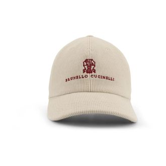 Brunello Cucinelli Logo Embroidered Adjustable Hats - male - Brunello Cucinelli - Hats & Caps - White - L - Accessories