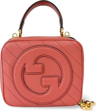 Gucci Blondie Nm Top Handle Leather Pink Leather Handbag (Pre-Owned)
