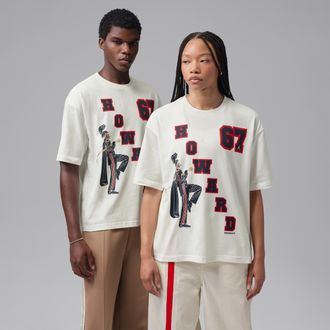 Nike Jordan Mens Jordan Flight x Howard University Oversized T-Shirt in White | IU5887-133