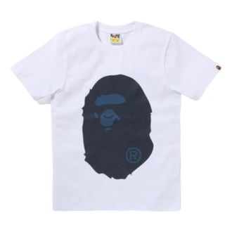 A Bathing Ape (WMNS) A Bathing Ape Denim Big Ape Head T-Shirt White 1L80-210-069-WHT