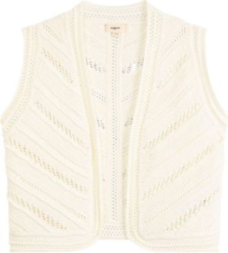 Suncoo Womens Gizel Vests In Blanc