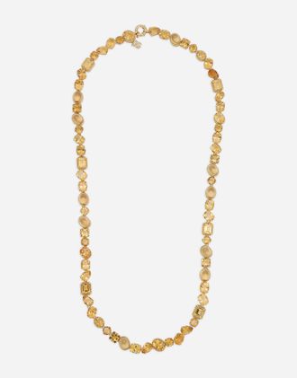 Dolce & Gabbana Anna Sautoir In Yellow Gold 18kt With Citrines - Woman Necklaces Gold Gold Onesize