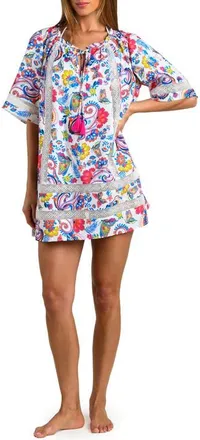 Sunshine 79 Butterfly High Tunic Cover-Up in Multi at Nordstrom, Size Large/x-Large