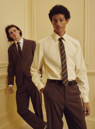 Le 31 Mens Monochrome stretch shirt Standard fit