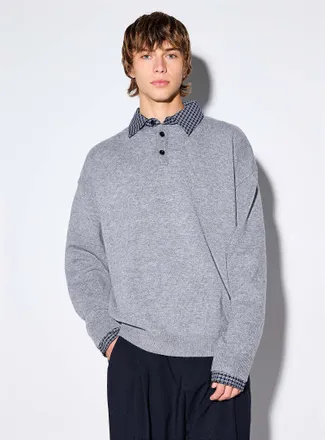 Le 31 Mens Trompe-loeil knit Polo Shirt Imported from Seoul