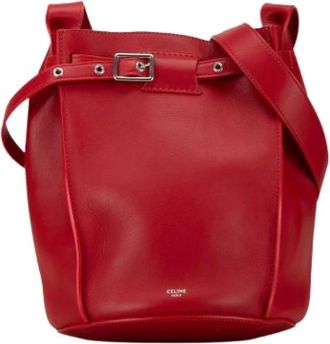 Celine Pre-owned Bucket Bags, female, Red, Size: ONE SIZE Pre-owned Vintage Bucket Bag