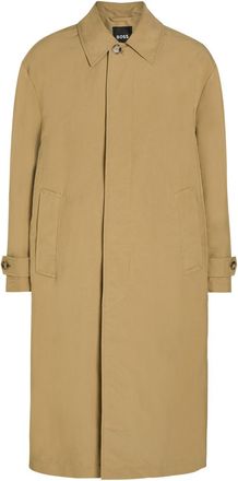 BOSS Boss Single-breasted Woven Trench Coat - Khaki - 54 (UK44 / Xxl)