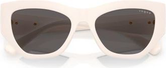 Vogue Eyewear 53mm Irregular Sunglasses in Black White at Nordstrom