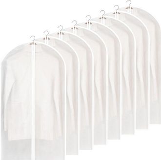 OEM Fundas Para Prendas, 8 Piezas, Plegables, Para Traje O Armario, Impermeables, A Prueba De Polvo, Transparentes, Con Cremallera Para Camisas, Trajes Y 