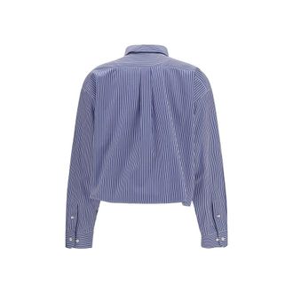 Miu Miu Womens Blue Cotton Dress Shirt