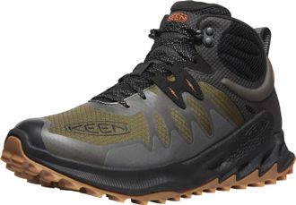 Keen Mens Zionic Mid Height Waterproof All Terrain Hiking Boots, Dark Olive/Scarlet Ibis, 8 UK