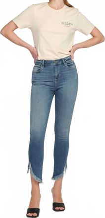 Hidden Jeans Taylor High Rise Distressed Skinny Jean In Blue