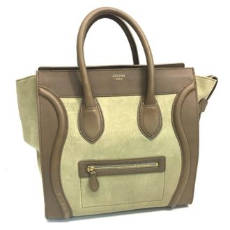 Celine Beige Brown Leather Handbag Tote Bag (Pre-Owned)