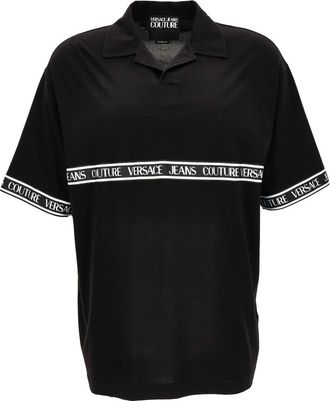 Versace Jeans Couture Stijlvolle T-shirts en Polos - Heren - Polos - Zwart - S - Tops