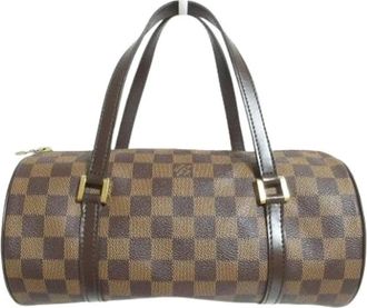 Louis Vuitton Tweedehands Canvas Louis Vuitton tassen - Dames - Vintage Handtas - Bruin - ONE Size - Vintage