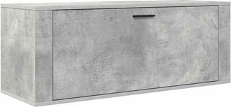 vidaXL Mueble Zapatero Pared Contrachapada Gris Hormig&oacute;n 100x35x38 Cm Vidaxl