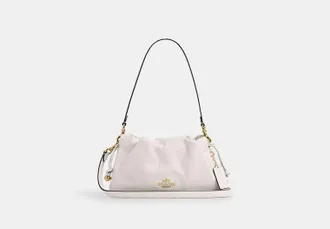 Coach Womens Faye Shoulder Bag in White | Leather