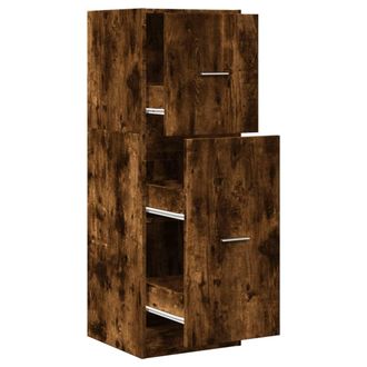 vidaXL Armario Botiqu&iacute;n Madera Ingenier&iacute;a Roble Ahumado 40x41x118 Cm Vidaxl