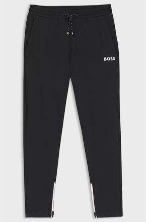 HUGO BOSS Active Stretch-Gabardine Tracksuit Bottoms With Zipped Hems, Size XX-Large