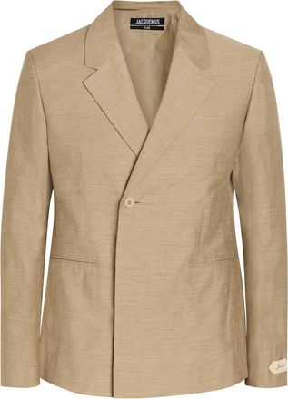 Jacquemus La Veste Melo Slubbed Linen-blend Blazer - Beige - 46 (IT46 / S)