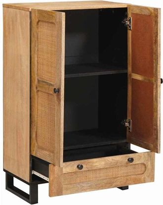 vidaXL Aparador Marr&oacute;n 60 X 33 X 100 Cm Madera De Mango Maciza Vidaxl