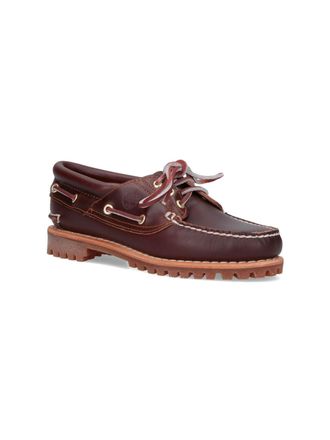 Timberland Womens Flat Shoes Brown Leather