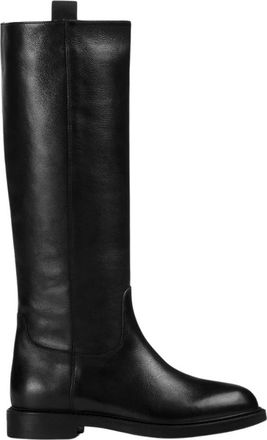 Doucal's Leren Laars - Dames - Hoge Laarzen - Zwart - 35 EU - Leer - Schoenen