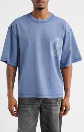 Diet Starts Monday Hollywood Logo Graphic T-Shirt in Washed Blue at Nordstrom, Size Xx-Large