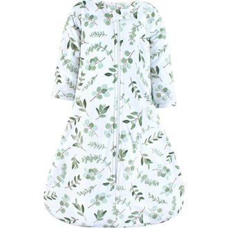 Hudson Baby Long-Sleeve Plush Faux Fur Sleeping Bag, Wearable Blanket in Eucalyptus at Nordstrom
