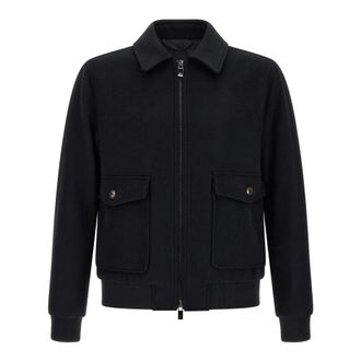 Pal Zileri Bomberjack - Heren - Zomerjassen - Zwart - 2XL - Wol - Jassen